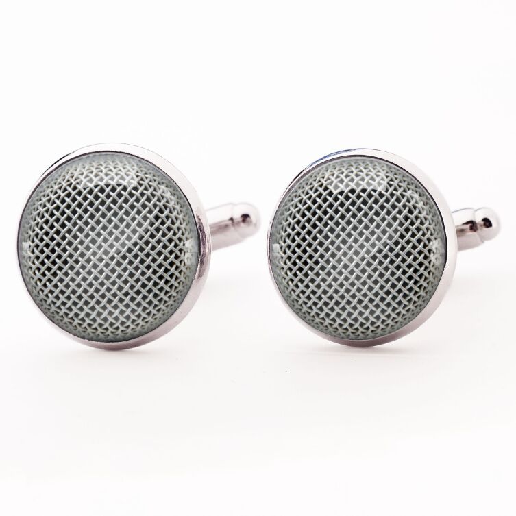 Boutons de manchette microphone 