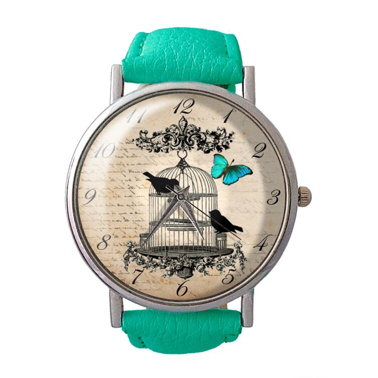 Unique montre oiseaux en cage
