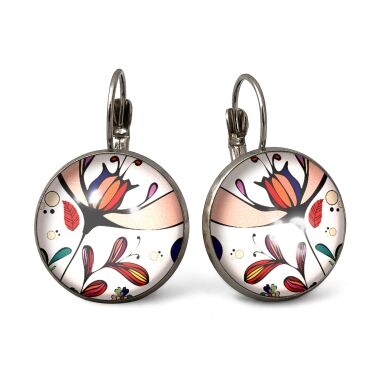 Pendientes grandes flores silvestres