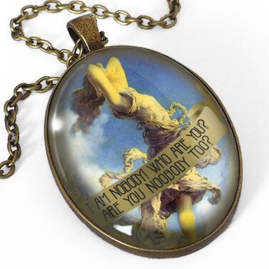 Medaglione ovale con citazione Emily Dickinson