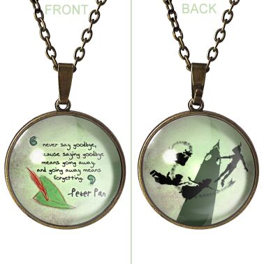 Big two-sided Peter Pan necklace 