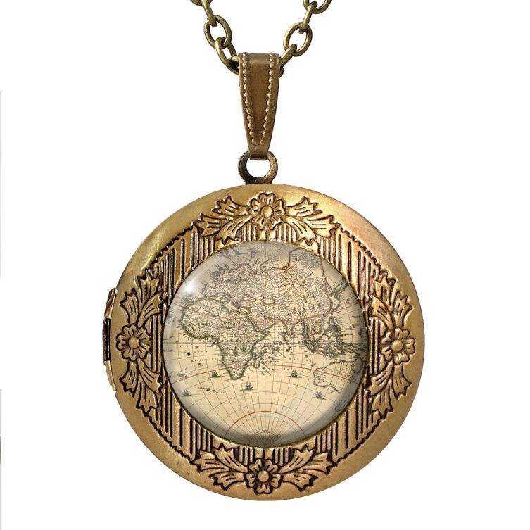 Medallone el mapa del mundo
