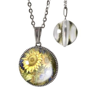Zweiseitige van Gogh Sonneblumen Kette
