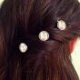 épingles à cheveux roses rétro - 3 pièces - 2
