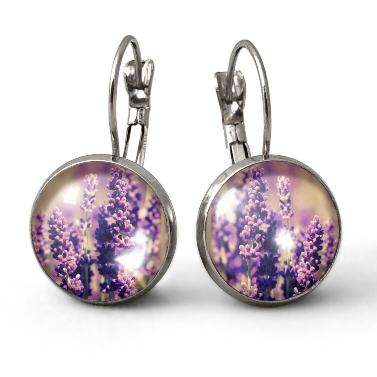 Brincos a lavanda