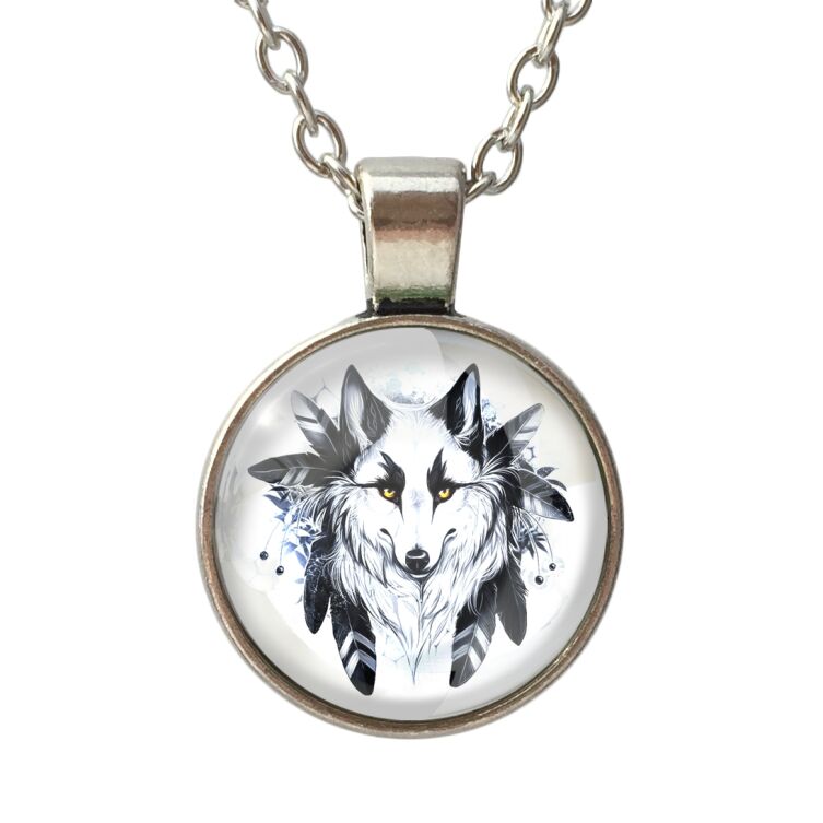 Small wolf pendant