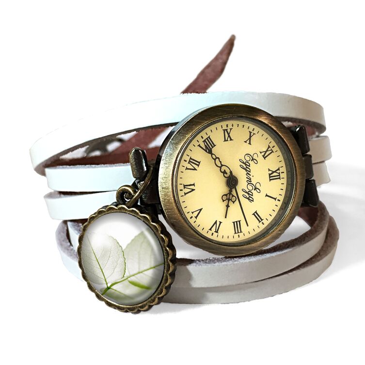 Leather watch bracelet lightness
