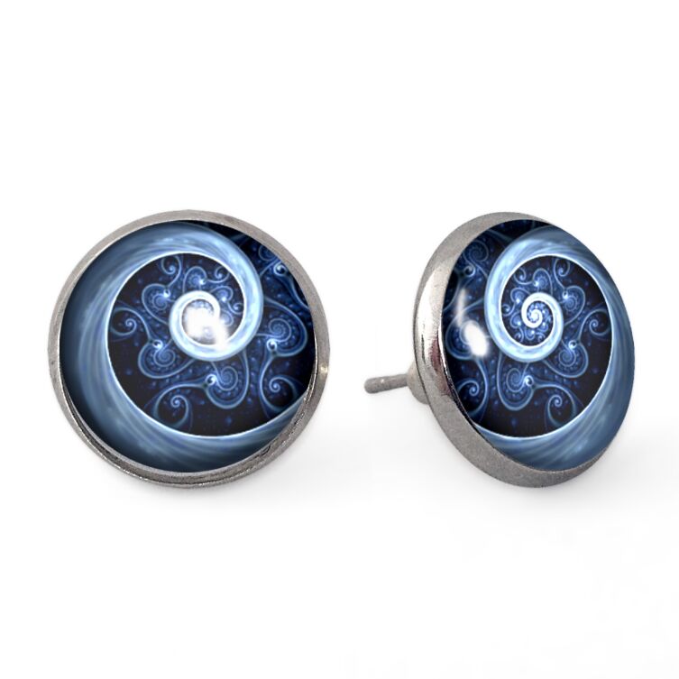Øredobb blå spiral