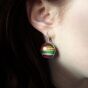 Big aztec pattern earrings - 2