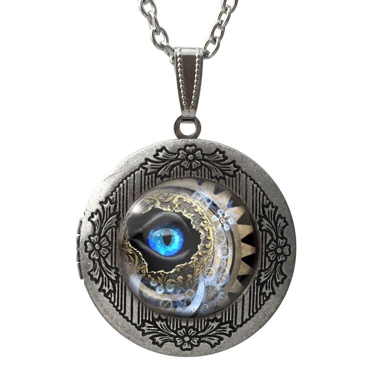 Medailon steampunk oko