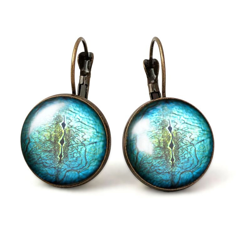 Grandes Boucles d'oreilles Oeil d'un lézard