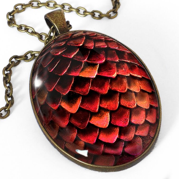 Oval halskjede Dragon's egg Game of Thrones