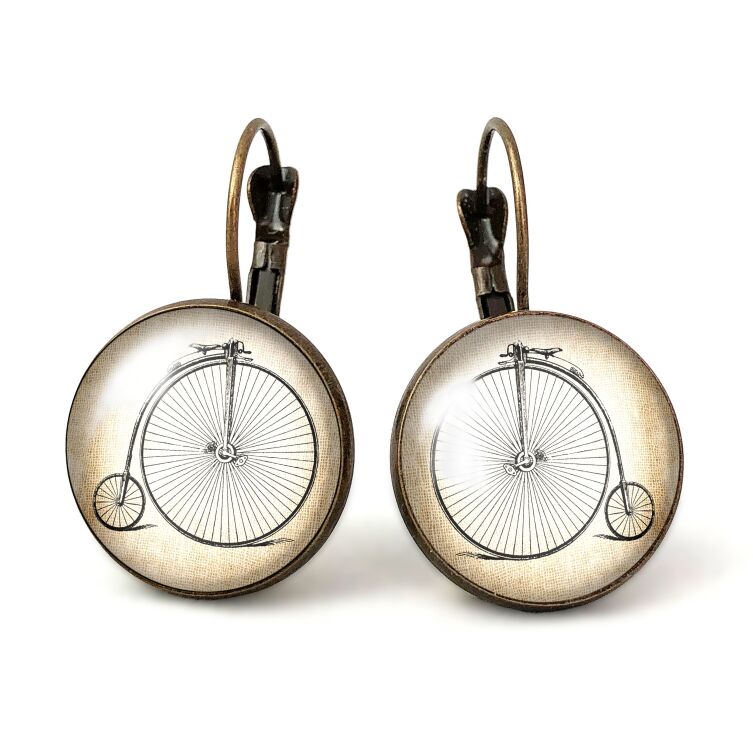 Grandes Boucles d'oreilles vélo vintage