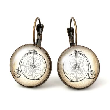 Grandes Boucles d'oreilles vélo vintage