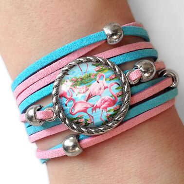 Frauen armband Flamingos