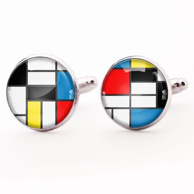 Boutons de manchette Mondrian