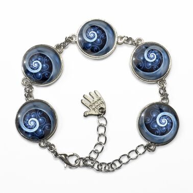 Frauen armband blaue Spirale