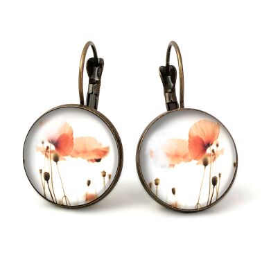 Grandes Boucles d'oreilles coquelicots