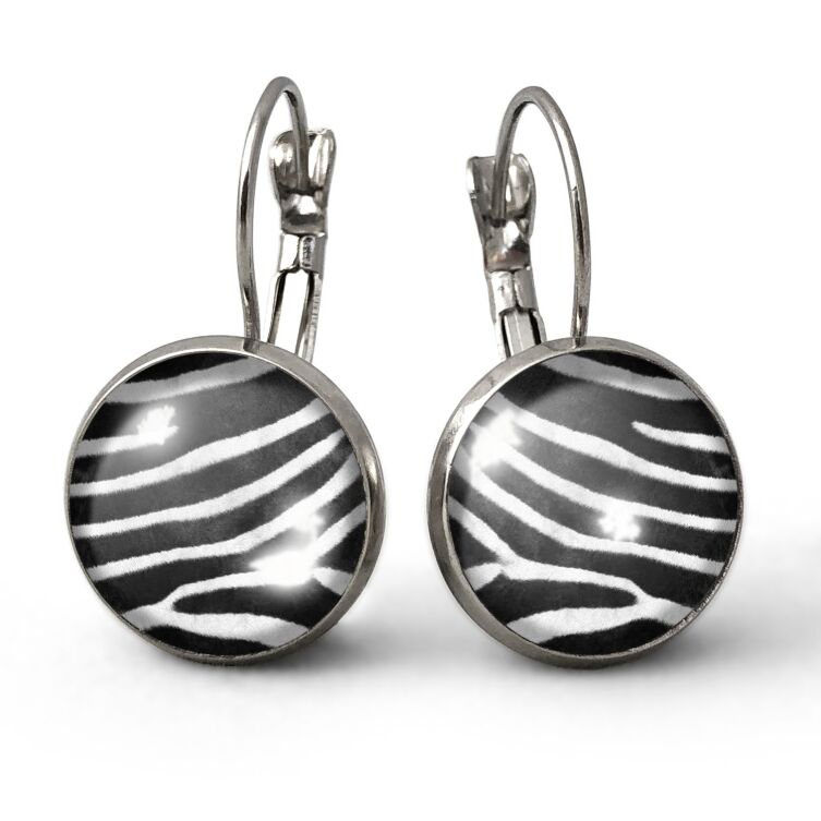 Boucles d'oreilles zèbre