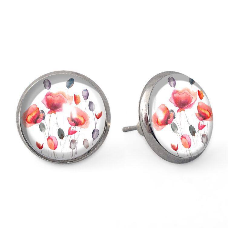Mohnblumen Ohrstecker 