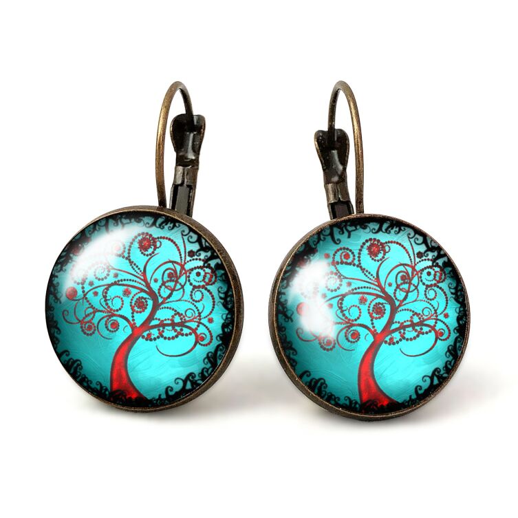 Pendientes grandes árbol del amor