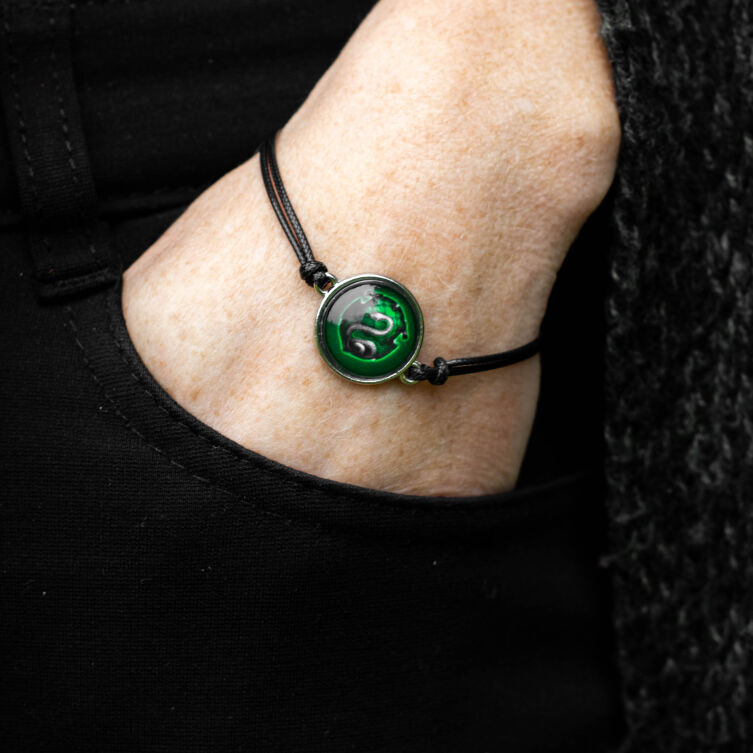 Bransoletka mini Slytherin czarna Harry Potter