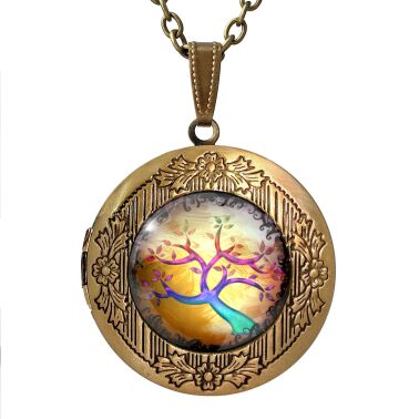Autumn tree locket