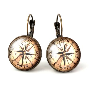 Grandes Boucles d'oreilles boussole