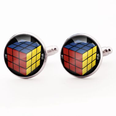 Boutons de manchette Le cube de Rubik
