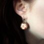 Grandes Boucles d'oreilles roses rétro - 2