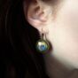 Grandes Boucles d'oreilles oeil de paon - 2