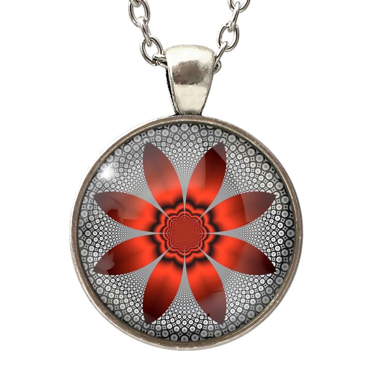 Red flower pendant