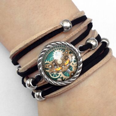 Frauen armband Steampunk Katze