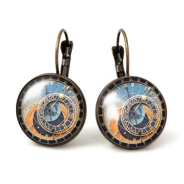 Grandes Boucles d'oreilles Horloge de Prague