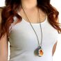 Pendentif ovale le papillon - 2