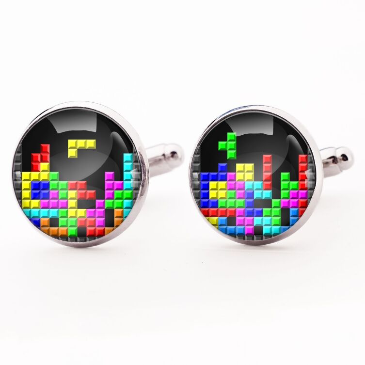 Boutons de manchette Tetris