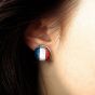 Pendientes de botón bandera francesa - 2