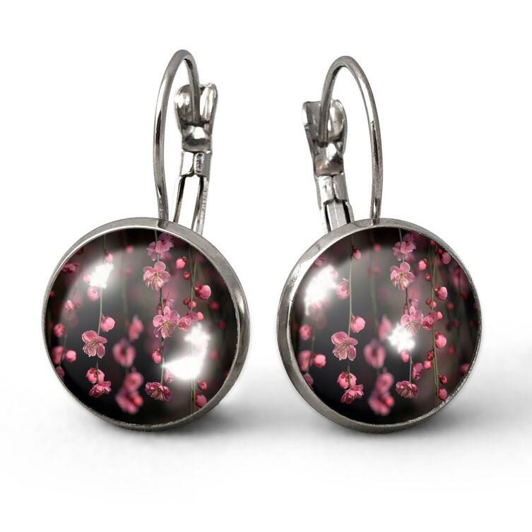 Boucles d'oreilles fleurs rétro