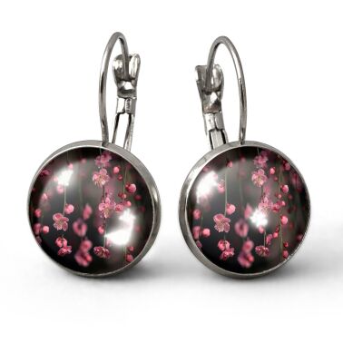 Boucles d'oreilles fleurs rétro