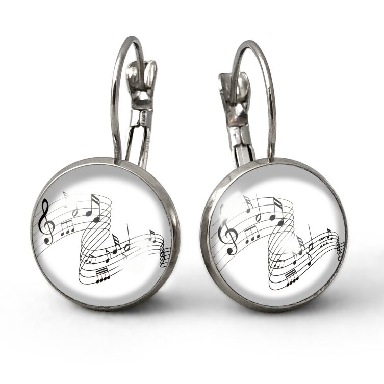 Boucles d'oreilles notes de musique
