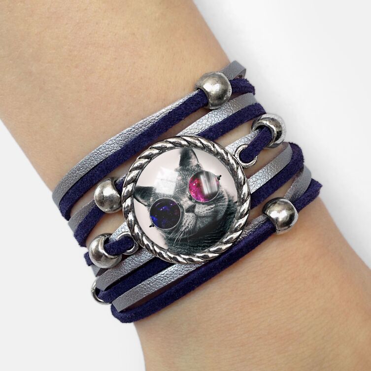 Frauen armband kosmische katze