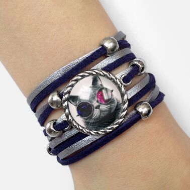 Frauen armband kosmische katze