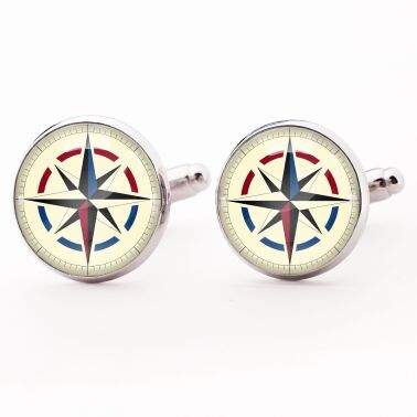 Boutons de manchette boussole 
