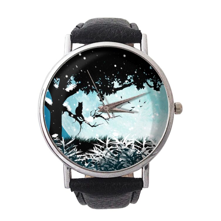 Unique montre arbre d'hiver
