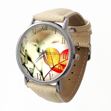 Unique montre feuilles d'automne