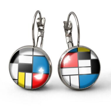 Boucles d'oreilles Mondrian