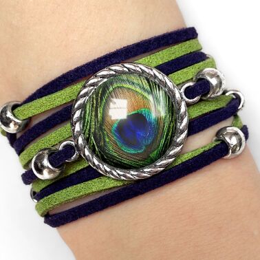 Frauen armband pfau auge
