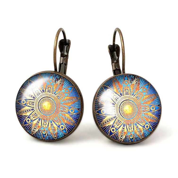 Grandes Boucles d'oreilles soleil oriental