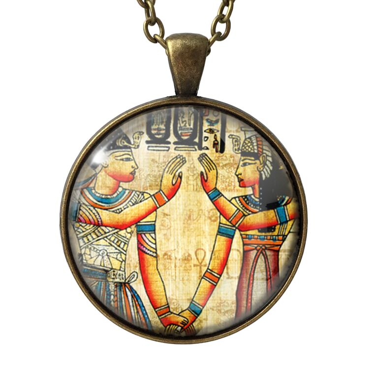 Stor halskjede hieroglyphes