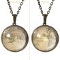 Big two-sided necklace World map - 2